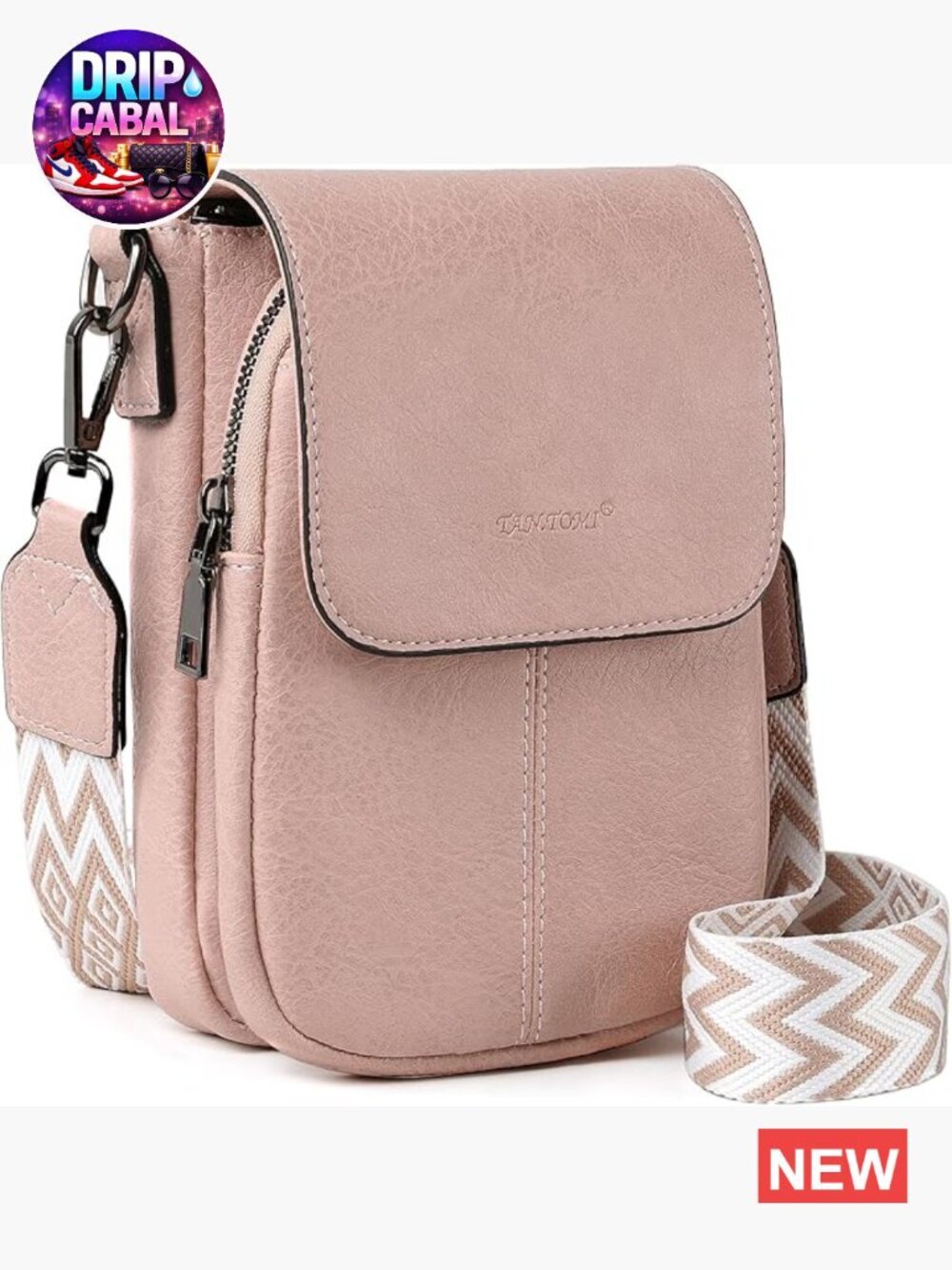 Small Crossbody Bag with Card Slots, Wide Adjustable Strap, Lightweight